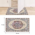 thumbnail image 6 of Bohemian Light Blue Carpet Pattern Linen National Design Farmhouse Door Mat 30 X 17 Inch Welcome Doormat Indoor Outdoor Entrance Floor Mat Non Slip Spring Summer Decor Rubber Mats, 6 of 6