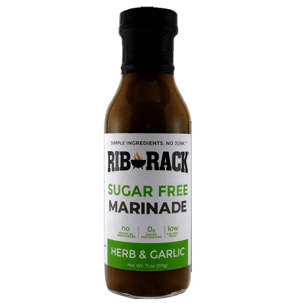 Rib Rack Sugar Free Low Calorie Herb & Garlic Marinade, 11 oz [Pack of