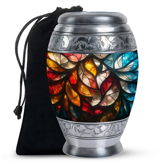 Kaleidoscopic Rhapsody Cremation Urn, Decorative Urns For Human Ashes, Large Urn For Ashes For Women, Urns For Ashes For Mother, Funeral Urns For Dad Ashes 10 Inches