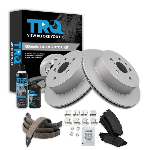 TRQ Rear Brake Pad & Rotor Kit BKA34993 Fits Select 2014-2015 Lexus IS250 , 2014-2015 Lexus IS350