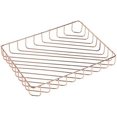 thumbnail image 1 of Cesta Organizador de almacenamiento de cosméticos Cinta metálica de oro rosa Cesta de frutas Estante de colección para cesta de almacenamiento de baño (Color: oro rosa), 1 of 5