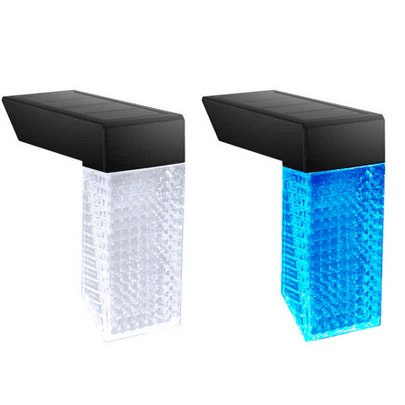 

Solar Deck Light Outdoor with Color Changing LED Light for Porch Pool Fence Stair Yard (2 Pack)