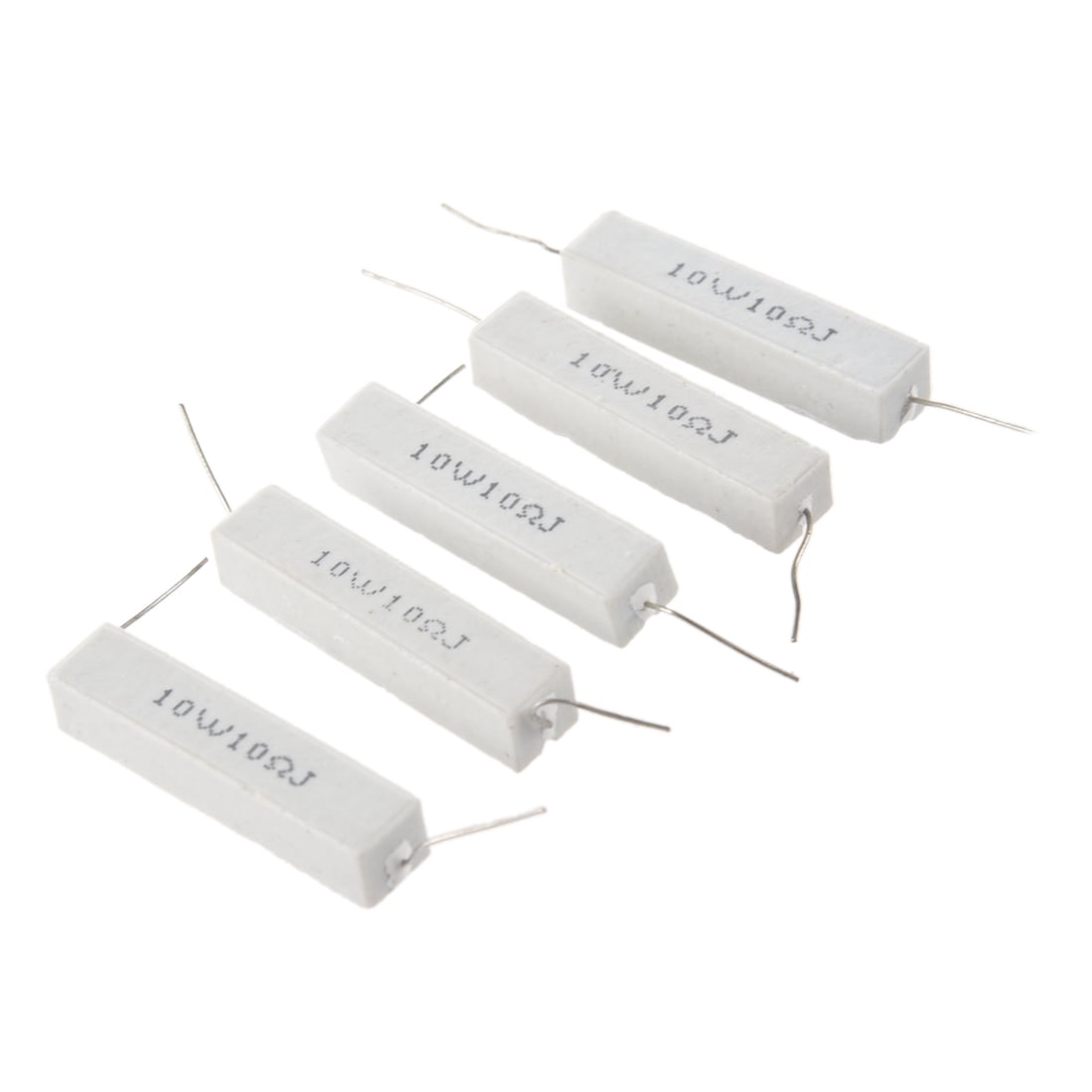 uxcell 10W 120 Ohm Power Resistor Ceramic Cement Resistor Axial Lead 10 Pcs White 