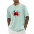 thumbnail image 1 of Tops para hombre, blusas y camisas de cuello redondo y manga corta para hombre, blusas casuales de moda con cuello redondo y manga corta para hombre, blusas de poliéster para hombre, 1 of 5
