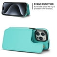 thumbnail image 4 of Detachable Wallet Case for iPhone 13 Pro Max RFID Blocking Card Slots Holder Premium PU Leather Magnetic Kickstand Shockproof Removable Flip Protective Cover 6.7 inch, Green, 4 of 11