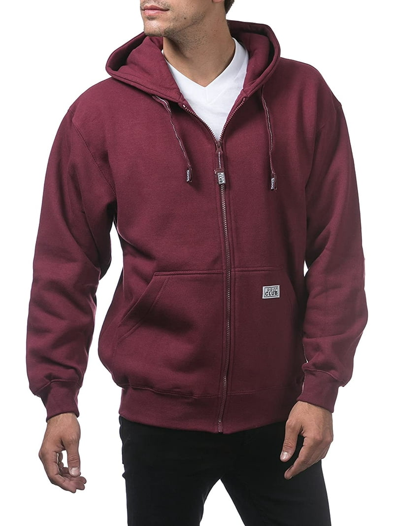 Pro Club Men's Heavyweight Full Zip Fleece Hoodie - Walmart.com