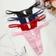thumbnail image 4 of Gibobby Calzoncillos sexy Tanga para mujer europea y americana, ropa interior sin de cintura con de amor sexi y pajarita(Azul,CH), 4 of 5