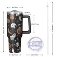 thumbnail image 3 of Pumpkin Design Halloween Tumbler 42oz with Handle - Double Wall Insulated Stainless Steel Cup, Leakproof Lid, Spooky Gift for Fall Parties, 3 of 5