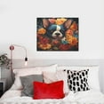 thumbnail image 4 of Logiee Cute Colorful Flower French Bulldog Print Canvas Wall Art ,Art Poster,Canvas Decorative Picture,Decor Wall Pictures for Living Room Bedroom Bathroom,Ready to Hang, 4 of 6