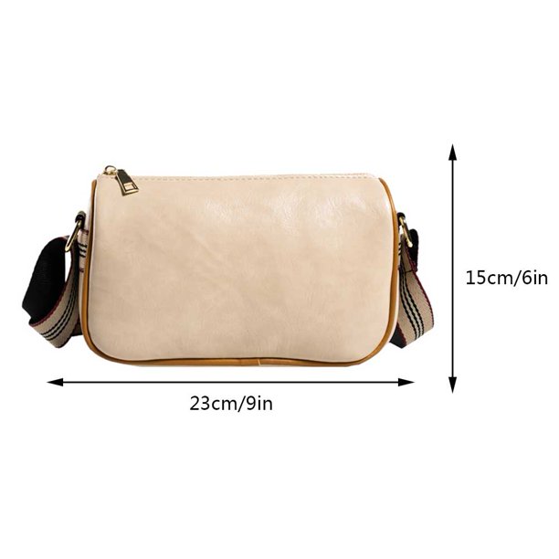 Bolso Hobo para mujer, bolso cruzado sólido Retro de cuero PU, bolso de mano para mujer (Beige) Ndcxsfigh Para Estrenar