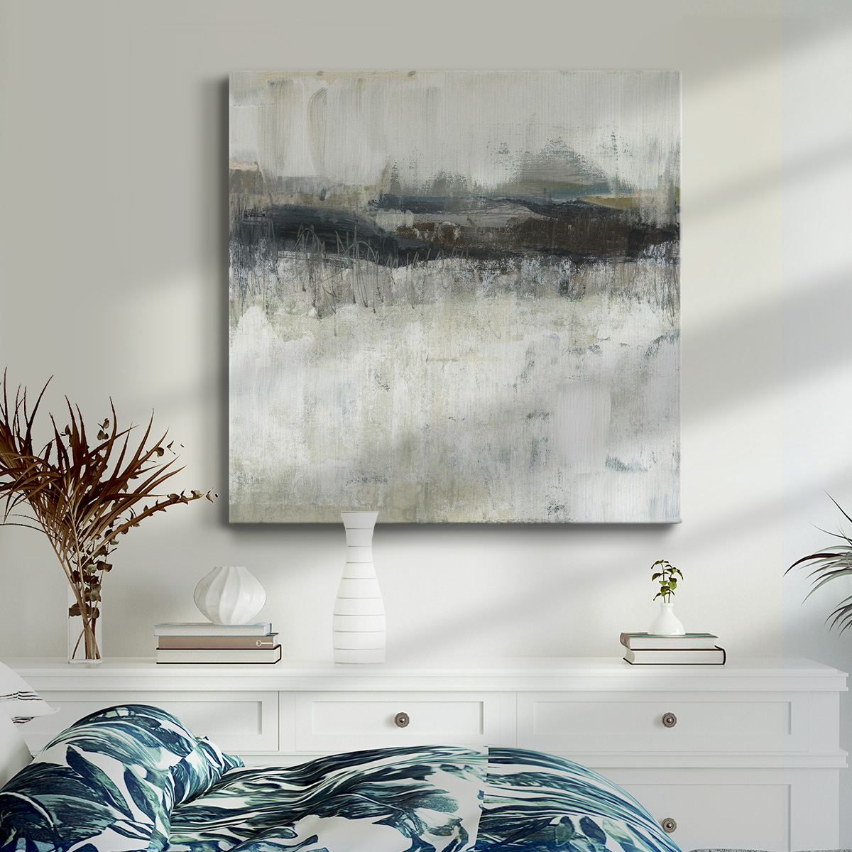 Wexford Home Neutral Horizon Line II-Premium Gallery Wrapped Canvas, 10" x 10" - Ready to Hang