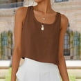 thumbnail image 2 of Weiqiqre Spring Tops for Women Cotton Linen Crop Tank Tops Spring Summer Sleeveless Tops, 2 of 9