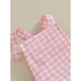 thumbnail image 5 of Bagilaanoe Newborn Baby Girl Rompers Plaid Sleeveless Bodysuit 3M 6M 9M 12M 18M 24M Infant Overalls One Piece Jumpsuit, 5 of 8