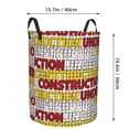 thumbnail image 4 of DouZhe Waterproof Collapsible Large Laundry Baskets, Under Construction Prints Circular Hamper with Handles, 4 of 7