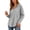 Gray, variant on Hoodie Hzzrkos Women's V-neck Hooded Sweatshirt Long Sleeved Drawstring Hooded Pullover Casual Loose Fall And Winter Curved Hem Sweatshirt Beige L