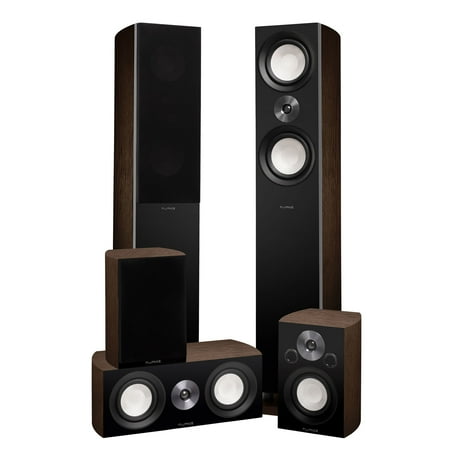 Fluance Reference Surround Sound Home Theater 5.0 Channel Speaker System including 3-Way Floorstanding Floorstanding Towers Center Channel and Rear Surround Speakers - Walnut (XL8HTBW) - image 8