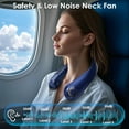 thumbnail image 3 of Portable Lightweight Neck Fan with Neck Support, Birthday Gifts for Men Women Dad Mom, Rechargeable Personal Wearable Cooling Neck Fans for Hot Flashes, Disneyland, Travel, Camping Essentials, 3 of 5