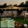 thumbnail image 3 of BeatiNeon Outdoor String Lights, 100 Feet ST38 LED Patio Lights with 52 Edison Plastic Bulbs(2 Spare), Waterproof Connectable Hanging Lights for Backyard Porch Balcony Party Decor,E12 Socket Base, 3 of 13
