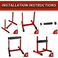 thumbnail image 5 of Bulgarian Split Squat Stand with Adjustable Height, Stable Steel Leg Machine for Single Leg Squats, Lunges, Home Gym Strength Training Equipment, Red & Black, 5 of 7