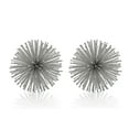 thumbnail image 2 of Modern Day Accents 5187 Erizo Urchin X-Small Silver Sphere Set of 2, Coffee Table Room Decor, Silver Decor, Shelf Decor, Modern Decor, Starburst Centerpiece, Spike Ball Decoration, Home, Office 4" D, 2 of 2