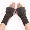 thumbnail image 4 of Nmnitkp Gloves Knitted Arm Warmers Gloves Winter Long Fingerless Gloves Thumb Hole Gloves Mittens for Women and Men, Arm Warmers Fingerless Gloves, Premium Open Finger Cable Knit Warm Winter Sleeve, 4 of 6