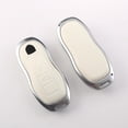 thumbnail image 4 of Key Fob Cover Compatible with Fit for Porsche Panamera 2017 2018 2019 2020 Cayenne 2018 2019 2020 911 2019 2020 2021 2022 Zinc Alloy Shell Keychain Case Holder Protector,white,For Ford, 4 of 5