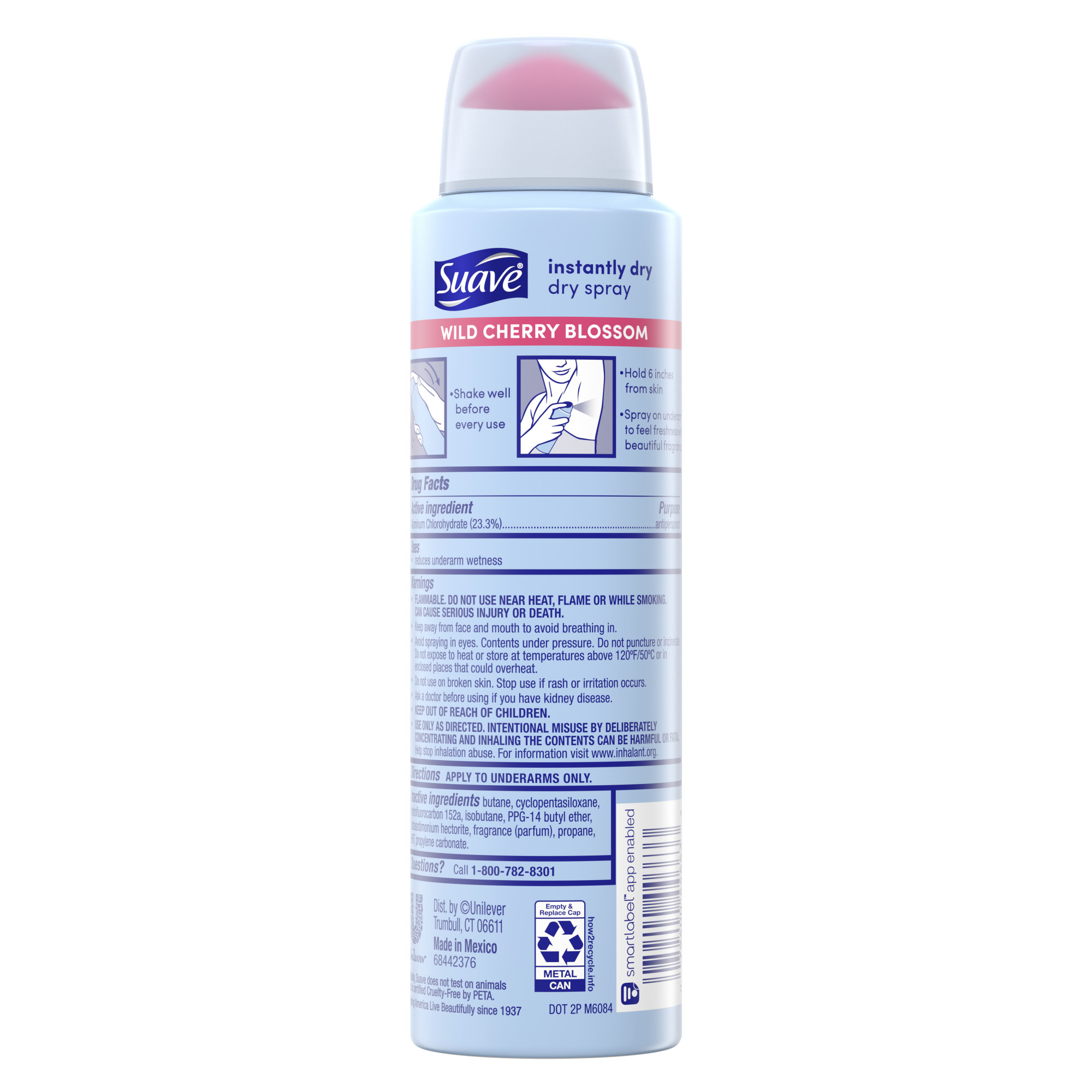 Suave Dry Spray Wild Cherry Blossom Antiperspirant Deodorant 3.8 Oz - image 4 of 9