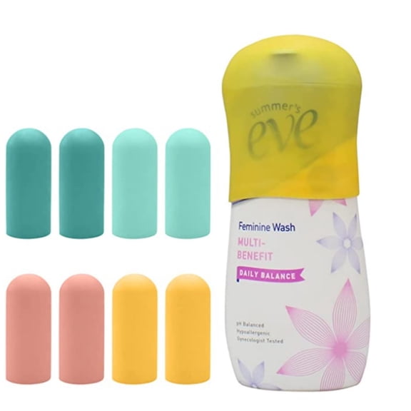 8 Pack Silicone Bottle Covers for Travel, Cruise Must Haves, Travel Essentials for Women Men, Travel Size Toiletries, Cruise Ship Essentials, Travel Accessories Luggage, Elastic Sleeves Leak Proofing