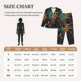 thumbnail image 4 of Pajama Sets for Women 2 Pcs, Colorful Owl Forest Button Down Long Sleeve Sleepwear Lounge PJ Sets, 4 of 6