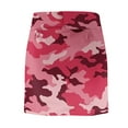 thumbnail image 3 of Women's Athletic Stretchy Pleated Tennis Skirts with Inner Shorts for Running Yoga Golf, Camouflage Print for Casual Sport Wear, Lightweight and Quick-Dry,Hot Pink,Size S, 3 of 4