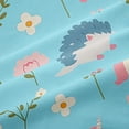 thumbnail image 4 of Manfei Cartoon Unicorn Hedgehog Shower Curtain 72Wx78L,Cute Flowers Animal Bath Curtain, 4 of 6