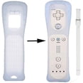 thumbnail image 4 of 2 x Silicone Cover Soft Case Skin with Wrist Strap Hand String for Wii Remote (White), 4 of 4