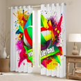 thumbnail image 2 of jejeloiu Volleyball Game Black Out Curtains,Ball Sport Theme Curtains Pack of 2 (42x63 Each),Watercolor Splatter Ink Bedroom Curtains For Boys Kids,Microfiber Bedroom Decor, 2 of 6