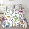thumbnail image 1 of YST Chemistry Queen Comforter Set - 7-Piece Colorful Chemical Test Tube Bedding, Queen, 1 of 5