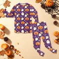 thumbnail image 5 of Enyan Boys Halloween Pajamas Long Sleeve Pumpkin/Ghost Pjs Set Kid Toddler Jammies Sleepwear Loungewear Set Halloween Pajamas Kids(6-7 Years), 5 of 7