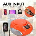 thumbnail image 3 of SYLVANIA SRCD261 Portable CD Players with AM/FM Radio (Orange), 3 of 9