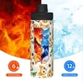 thumbnail image 5 of KLL Cute Puppy Pattern 18oz Insulated Water Bottle, Stainless Steel Sports Water Cup Flask with Spout and Handle Lid for Sports Travel Car& School, 5 of 7
