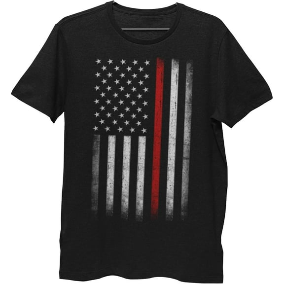 t-shirt Men's Thin Red Line Flag Tee American Patriot Firefighter Support Shirt mens t shirt，black，women，funny，misfits，men，journey