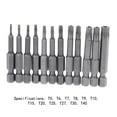 thumbnail image 5 of 10/8/5/1Pc 50/75/100/150Mm Long Torx Screwdriver Bit Tamper Proof Star Drill Bit Screw Driver Tips Hex 1/4 For Rotary Tool T40 Fangkenuo, 5 of 6
