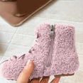 thumbnail image 5 of breaise Baby Girls and Boys Fleece Sherpa Booties Toddler Plush Bootie Slippers Kids Winter Snow Boots with Zipper, 5 of 7