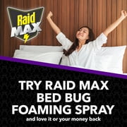 (2 pack) Raid Max Bed Bug & Flea Foaming Spray, 8 Week Residual Protection Bed Bug Control, 17.5 oz