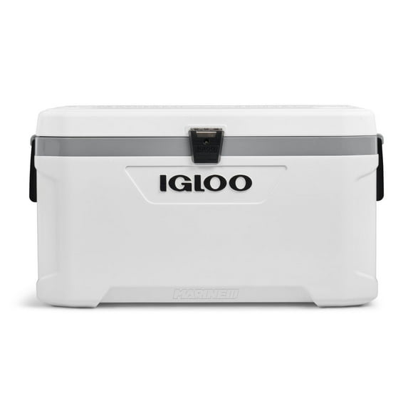 Igloo 70 QT Marine Ultra Ice Chest Cooler, White and Gray