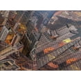 thumbnail image 4 of Ambesonne Urban Quilted Bedspread Set 3 Pcs, City Skyline District, Queen Size, Orange Yellow Blue, 4 of 5