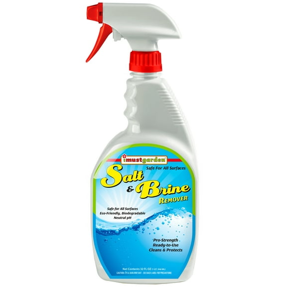 I Must Garden Salt & Brine Remover: Large 32oz Ready to Use Spray | Professional Strength Formula - Safely Removes Corrosive Salt and Brine