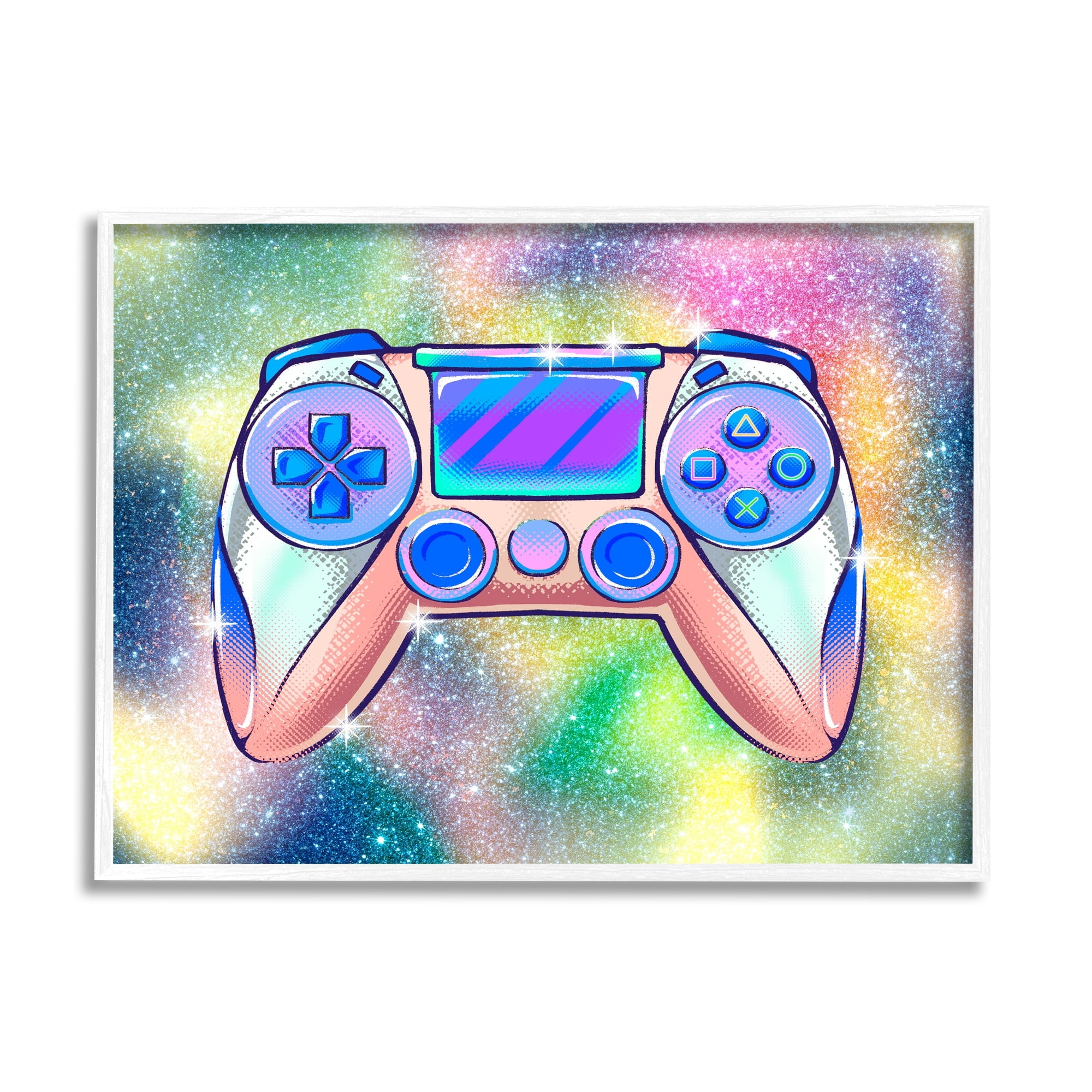 Stupell Industries Bold Sparkle Video Gaming Controller Illustration , 20 x 16, Design by Ziwei Li