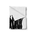 thumbnail image 2 of Science Party Soft Flannel Fleece Throw Blanket, Young Crowd Silhouette Design Party Together Illustration Art Print, Cozy Plush for Indoor and Outdoor Use, 60" x 80", White and Black, by Ambesonne, 2 of 5
