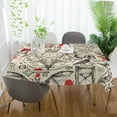 thumbnail image 5 of SKYSONIC 60"x120" Square Tablecloth with Satanism and Occultism in Retro Style Prints, Anti-Wrinkle and Smooth Table Cloth for Kitchen/Home Party Decoration, 5 of 7