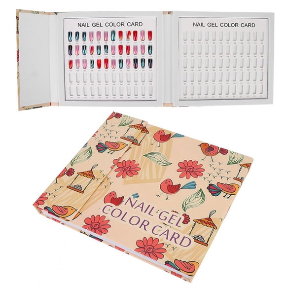 Tarjeta de colores para manicura, tarjeta de colores profesional para exhibición de gel de uñas, 120 colores, libro de exhibición de colores, tecnología avanzada