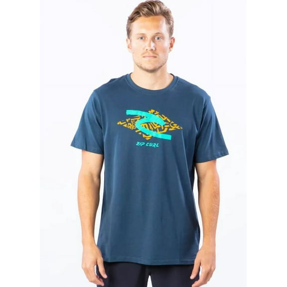 Rip Curl Men's Navy Brushed Short Sleeve Tee, Large