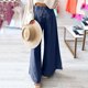 thumbnail image 1 of Pincandy Women's Wide Leg Denim Pants - Tie Waist with Back Pockets, Casual Fit for Daily Wear, 1 of 5